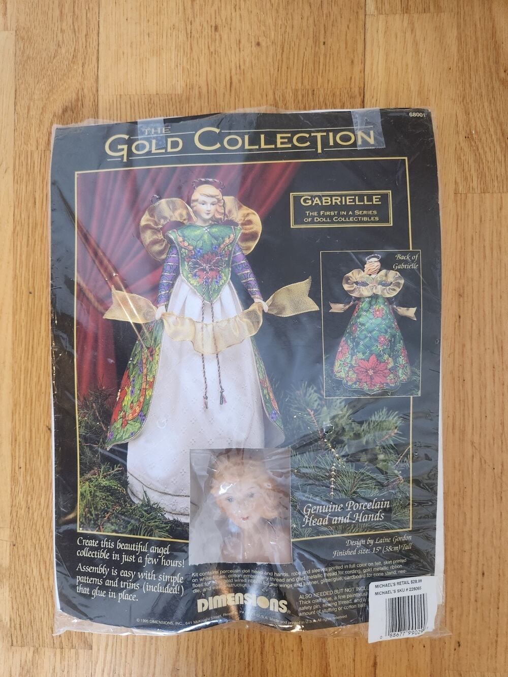 NWD Dimensions 68001 Gold Collection Gabrielle Angel Doll Head Kit 1995 Open